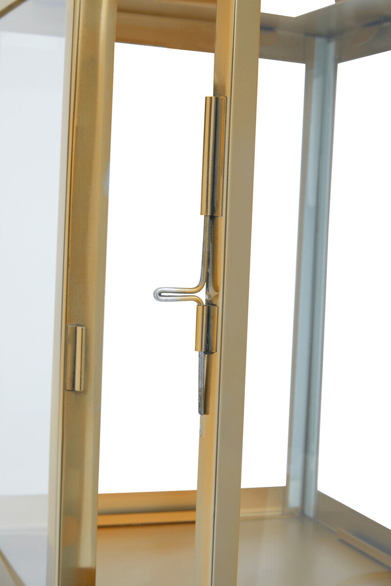 Small Gold Steel with Hair on Leather Handle Lantern