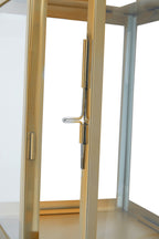Small Gold Steel with Hair on Leather Handle Lantern