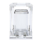 Double Silver Steel and Acrylic Candle Holder