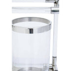 Double Silver Steel and Acrylic Candle Holder