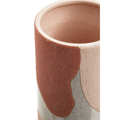 Terracotta Abstract Small Vase
