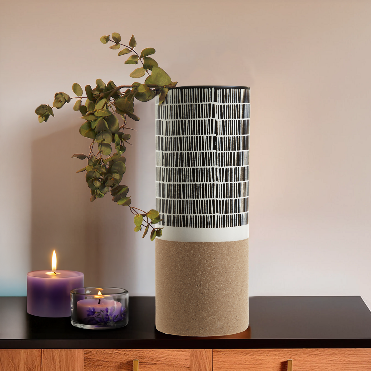 Large Striped Vase