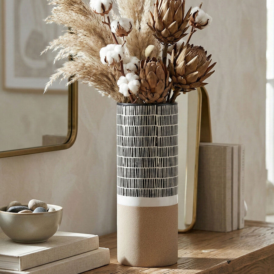 Large Striped Vase