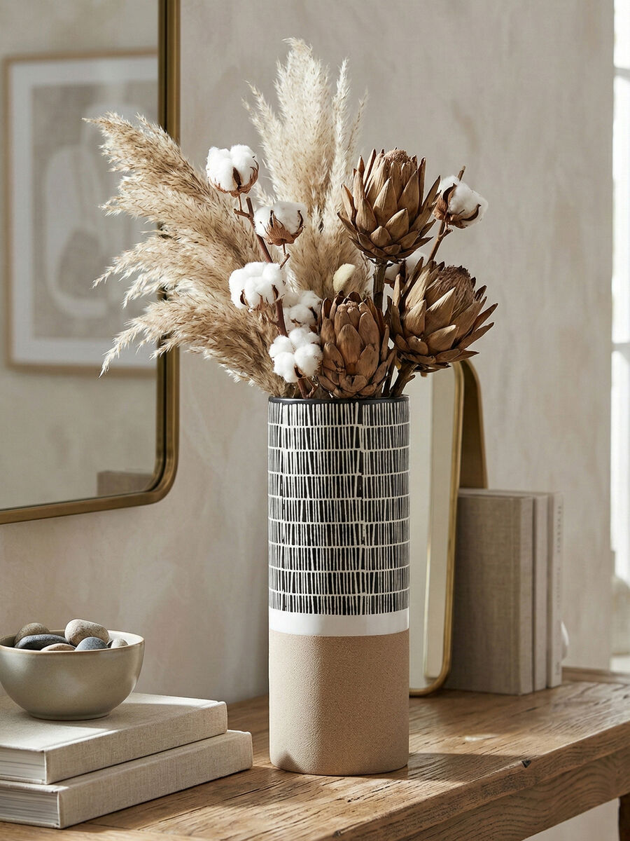 Large Striped Vase
