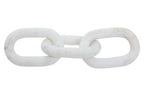 White Marble Three Link Chain Sculpture