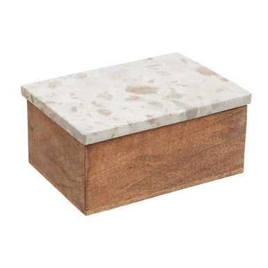 Marble Lid Large Trinket Box