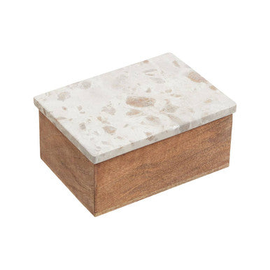 Marble Lid Large Trinket Box
