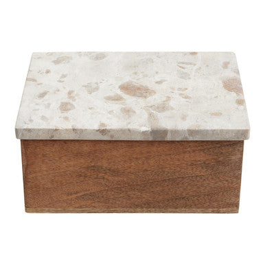 Marble Lid Large Trinket Box