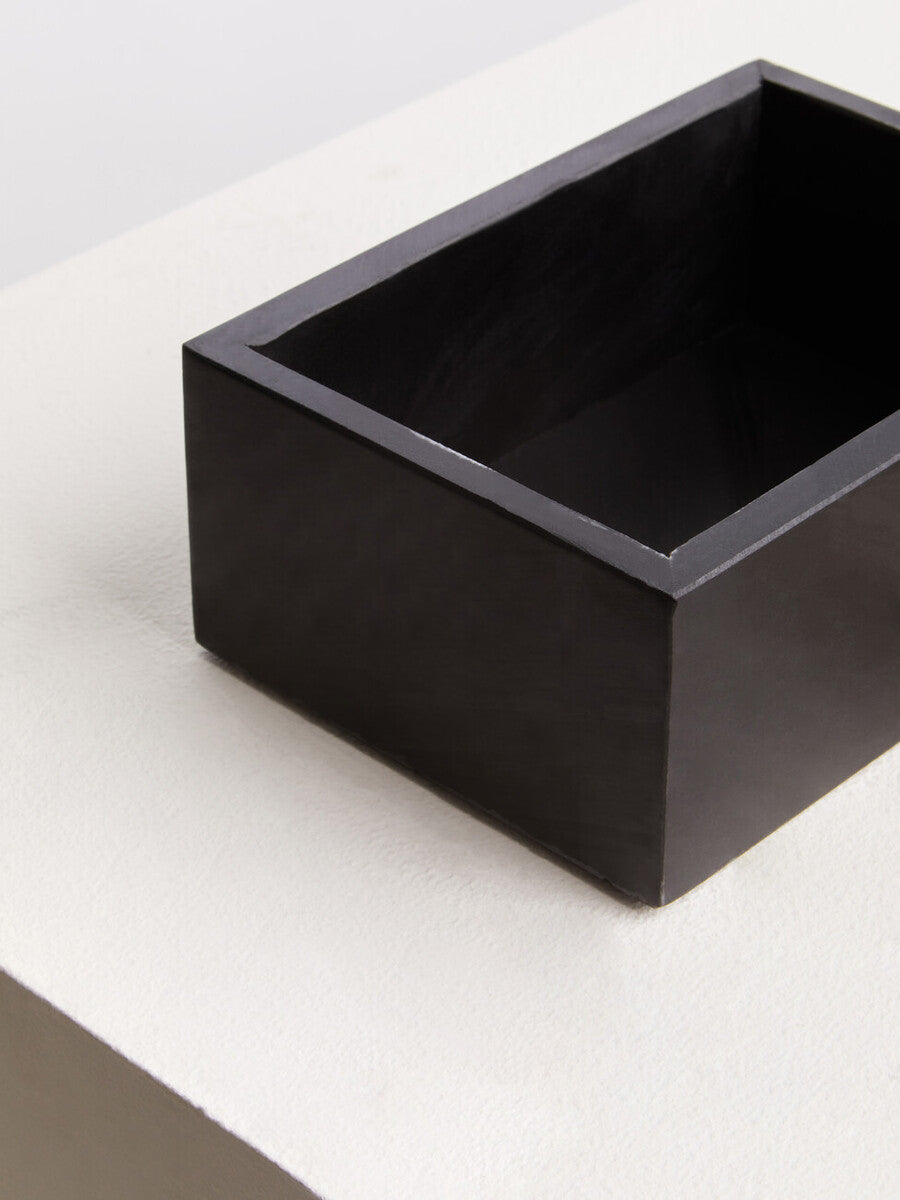 Large Black Slate with Mother of Pearl Inlay Trinket Box
