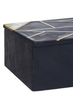 Large Black Slate with Mother of Pearl Inlay Trinket Box