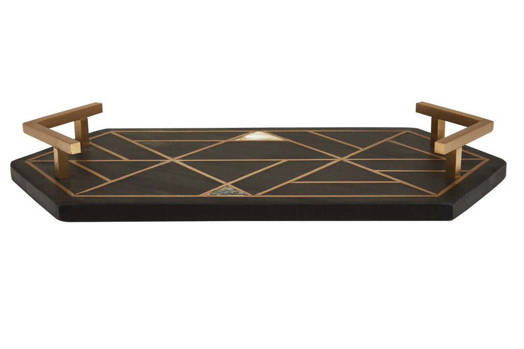 Black Slate with Mother of Pearl Inlay Tray