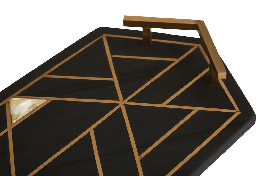 Black Slate with Mother of Pearl Inlay Tray
