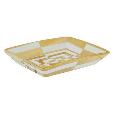 Ceramic Gold and White Dish