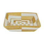 Ceramic Gold and White Dish