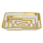 Ceramic Gold and White Dish