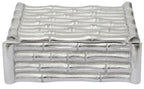 Small Silver Finish Bamboo Effect Trinket Box