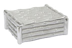 Small Silver Finish Bamboo Effect Trinket Box