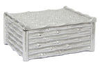 Large Silver Finish Bamboo Effect Trinket Box