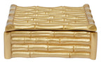 Small Gold Finish Bamboo Effect Trinket Box