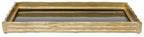 Gold Finish Bamboo Effect Mirrored Tray