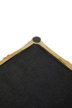Gold Finish Bamboo Effect Mirrored Tray