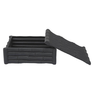 Small Black Finish Bamboo Effect Trinket Box