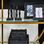 Small Black Finish Bamboo Effect Trinket Box