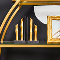 Set of Two Gold Finish Bamboo Effect Bookends