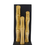 Set of Two Gold Finish Bamboo Effect Bookends