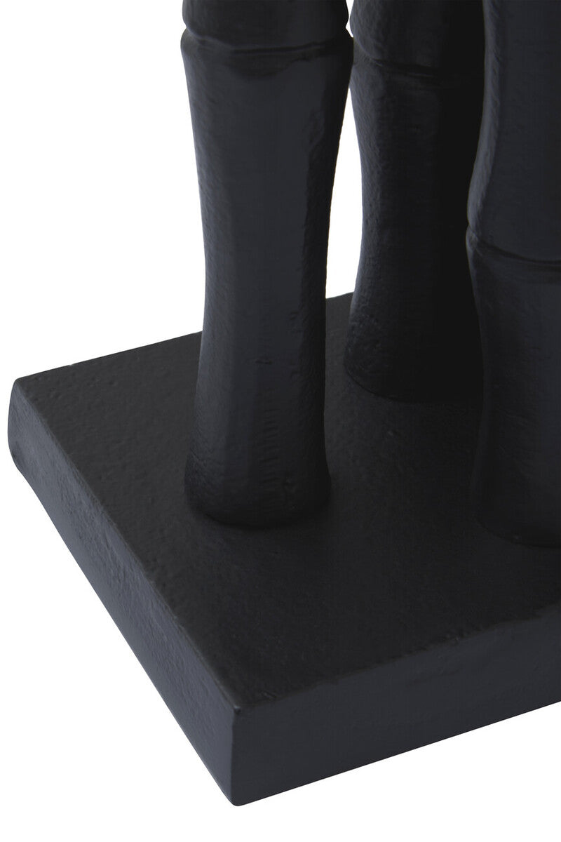 Set of Two Black Finish Bamboo Effect Bookends