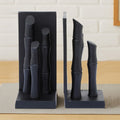 Set of Two Black Finish Bamboo Effect Bookends