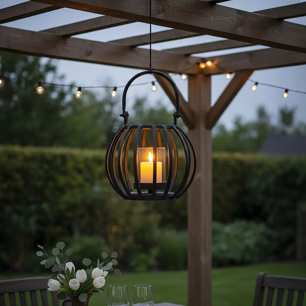 Small Matte Black Finish Lantern