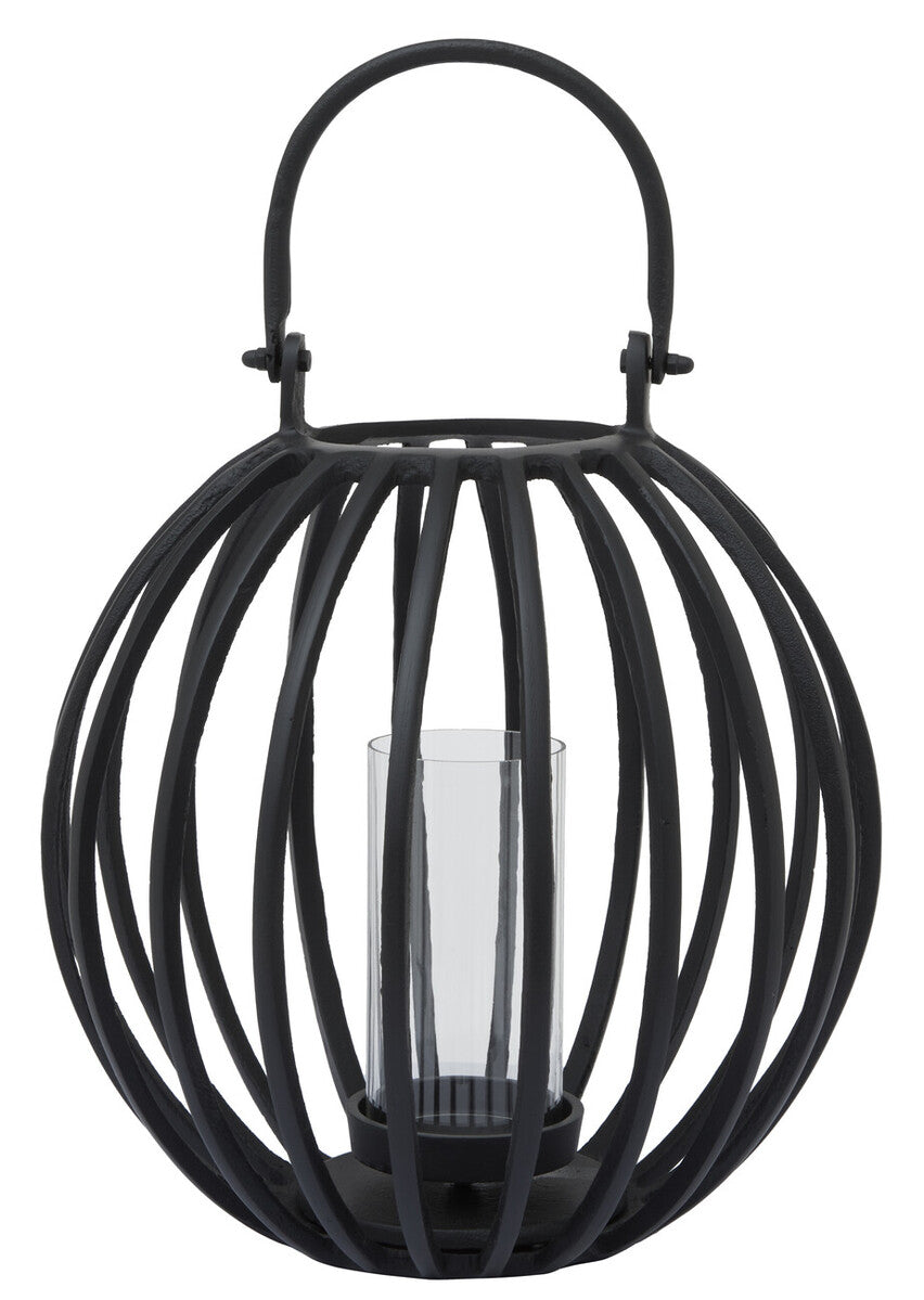 Large Matte Black Finish Lantern