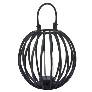 Large Matte Black Finish Lantern