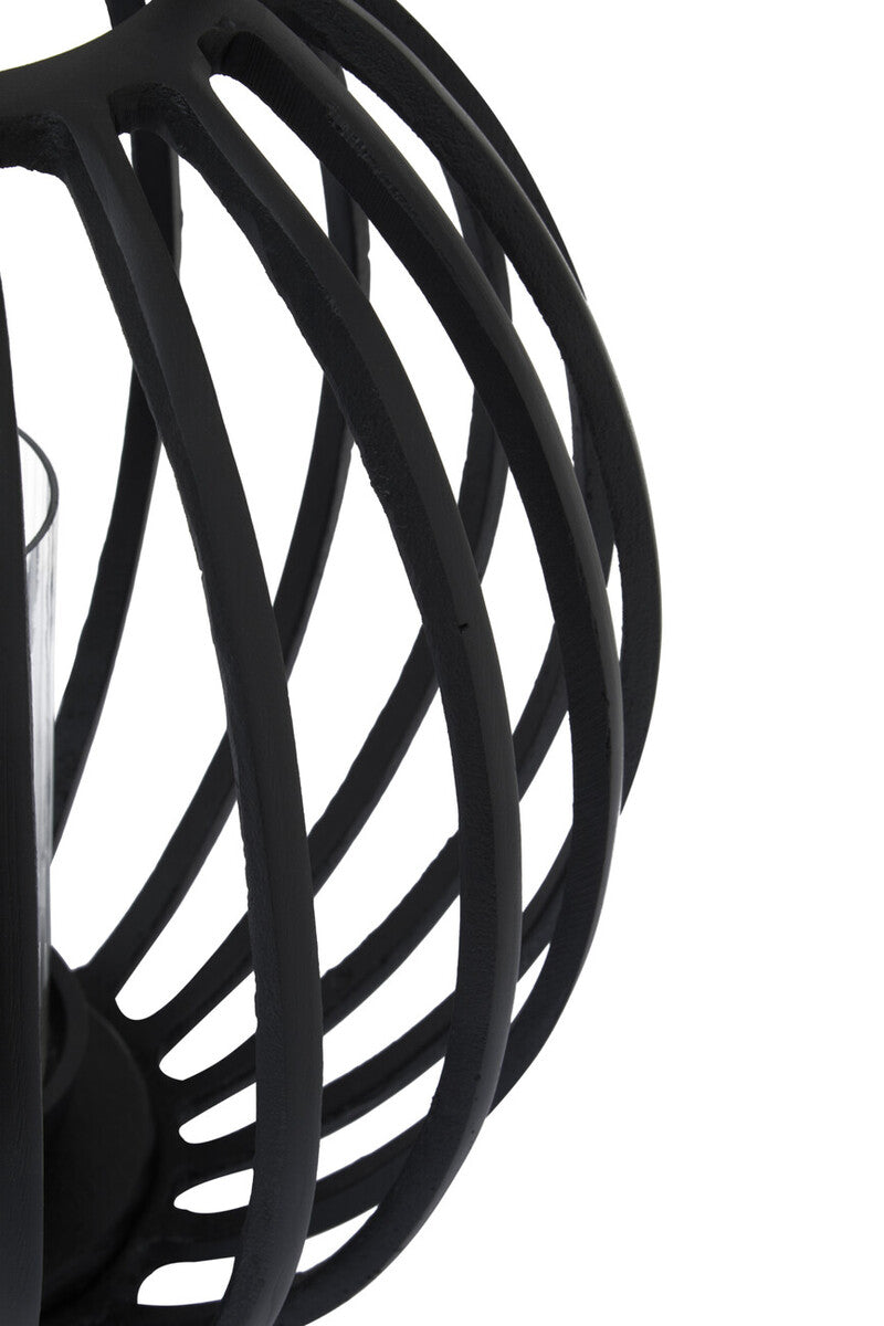 Large Matte Black Finish Lantern
