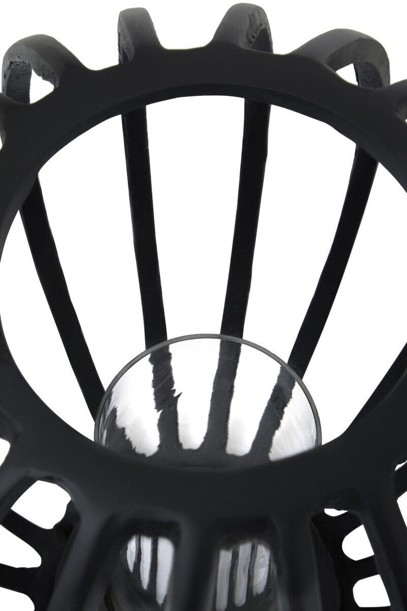 Large Matte Black Finish Lantern