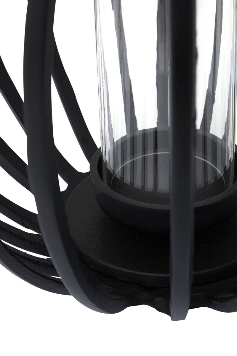 Large Matte Black Finish Lantern