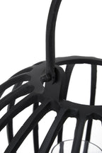 Large Matte Black Finish Lantern