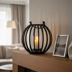 Large Matte Black Finish Lantern