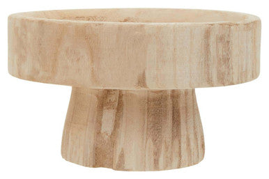 Natural Engraved Wood Decorative Bowl