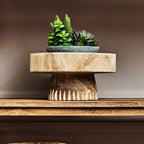 Natural Engraved Wood Decorative Bowl