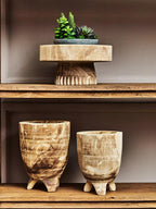 Natural Engraved Wood Decorative Bowl