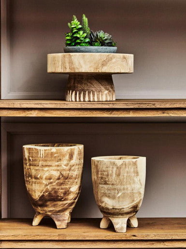Natural Engraved Wood Decorative Bowl
