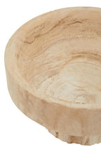 Natural Engraved Wood Decorative Bowl
