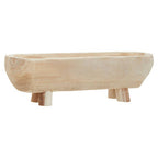 Natural Oval Decorative Dough Bowl with Footed Base
