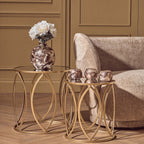 Set of 3 Brown Marble Effect Tealight Holders