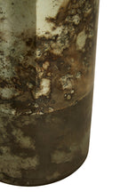 Medium Glass Vase in Metallic Antique Finish