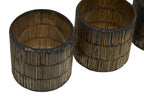 Set of 3 Mosaic Glass Tealight Holders