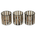 Smoked Antique Finish Set of 3 Tealight Holders