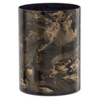 Black and Gold Marble Effect Small Candle Holder